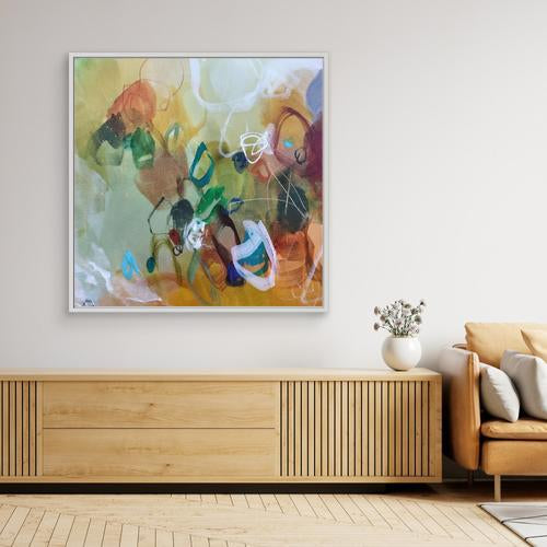 Into the Mist II - Framed Canvas Print by Susan Wooler