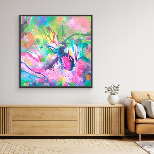 Free as the Wildflowers - Framed Canvas Print by Susan Wooler