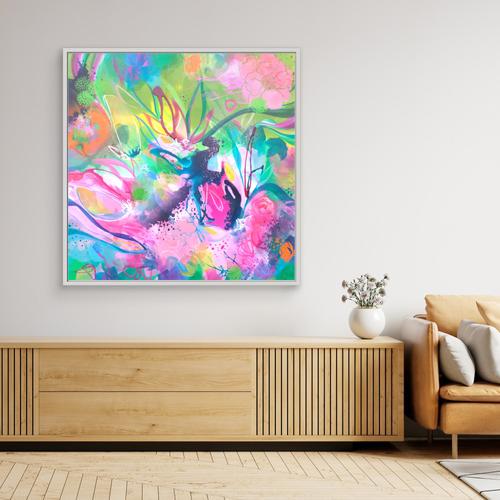 Free as the Wildflowers - Framed Canvas Print by Susan Wooler