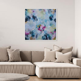 Petunia Blooms - Framed Canvas Print by Susan Wooler