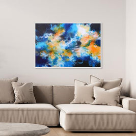 Skylarks and Buttercups - Framed Canvas Print by Susan Wooler