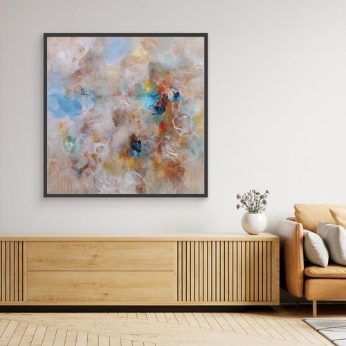 Sound of the Raindrops - Framed Canvas Print by Susan Wooler