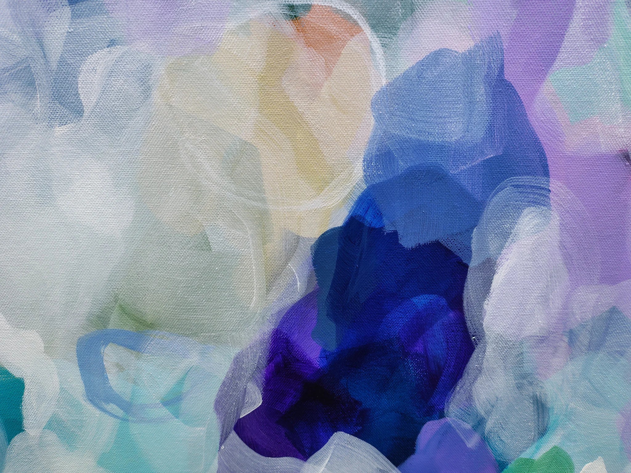 Abstract art with pastel colors on a textured surface