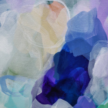 Abstract art with pastel colors on a textured surface