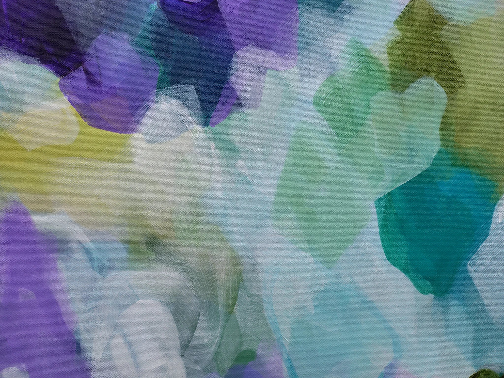 Colorful tulle fabric with a soft focus effect