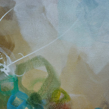 Abstract art with soft pastel colors and blurred textures