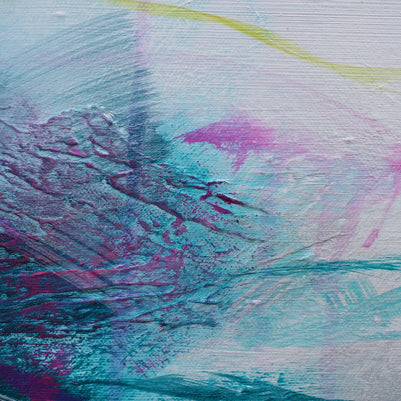 Abstract art with colorful brush strokes on a textured surface