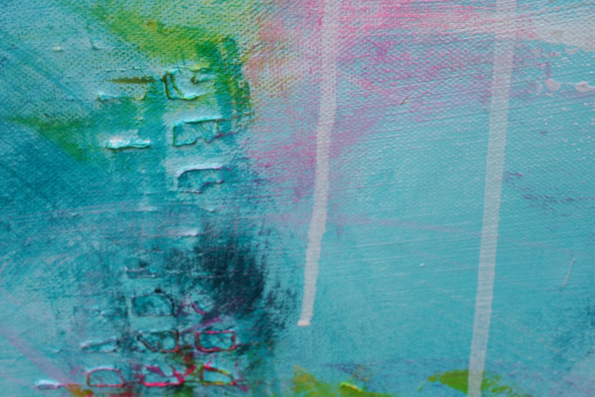 Abstract art with textured surface and multicolors