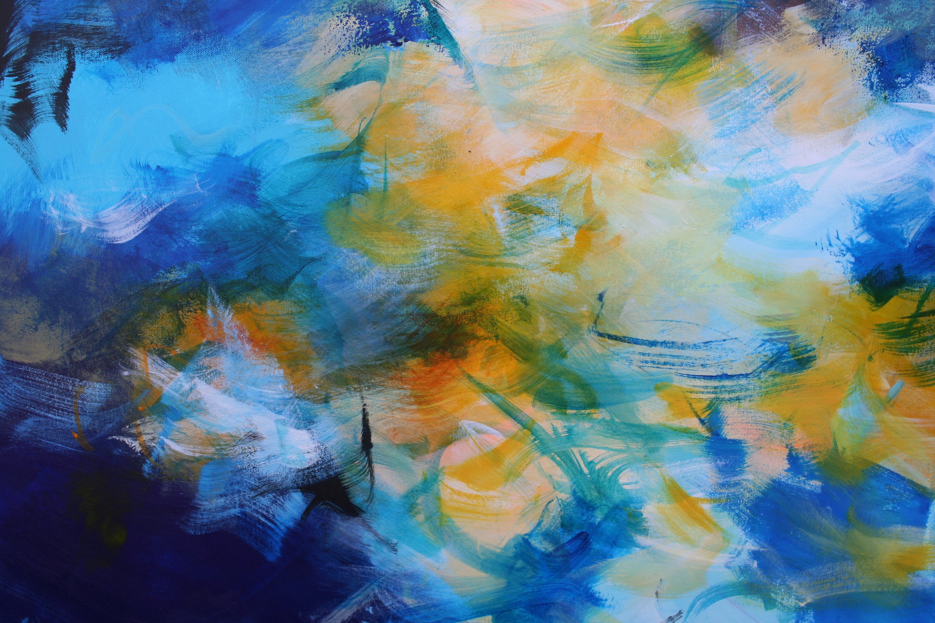 Skylarks and Buttercups - Original Painting by Susan Wooler