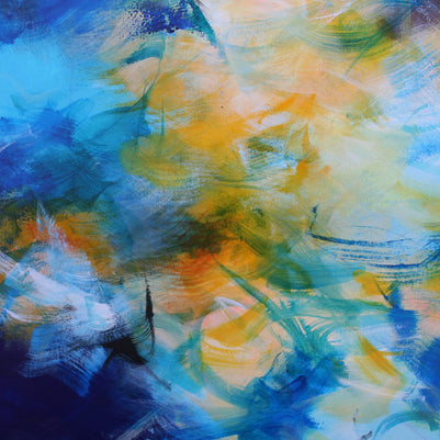 Skylarks and Buttercups - Original Painting by Susan Wooler