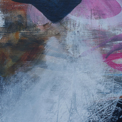 Abstract art with colorful brush strokes on a textured surface