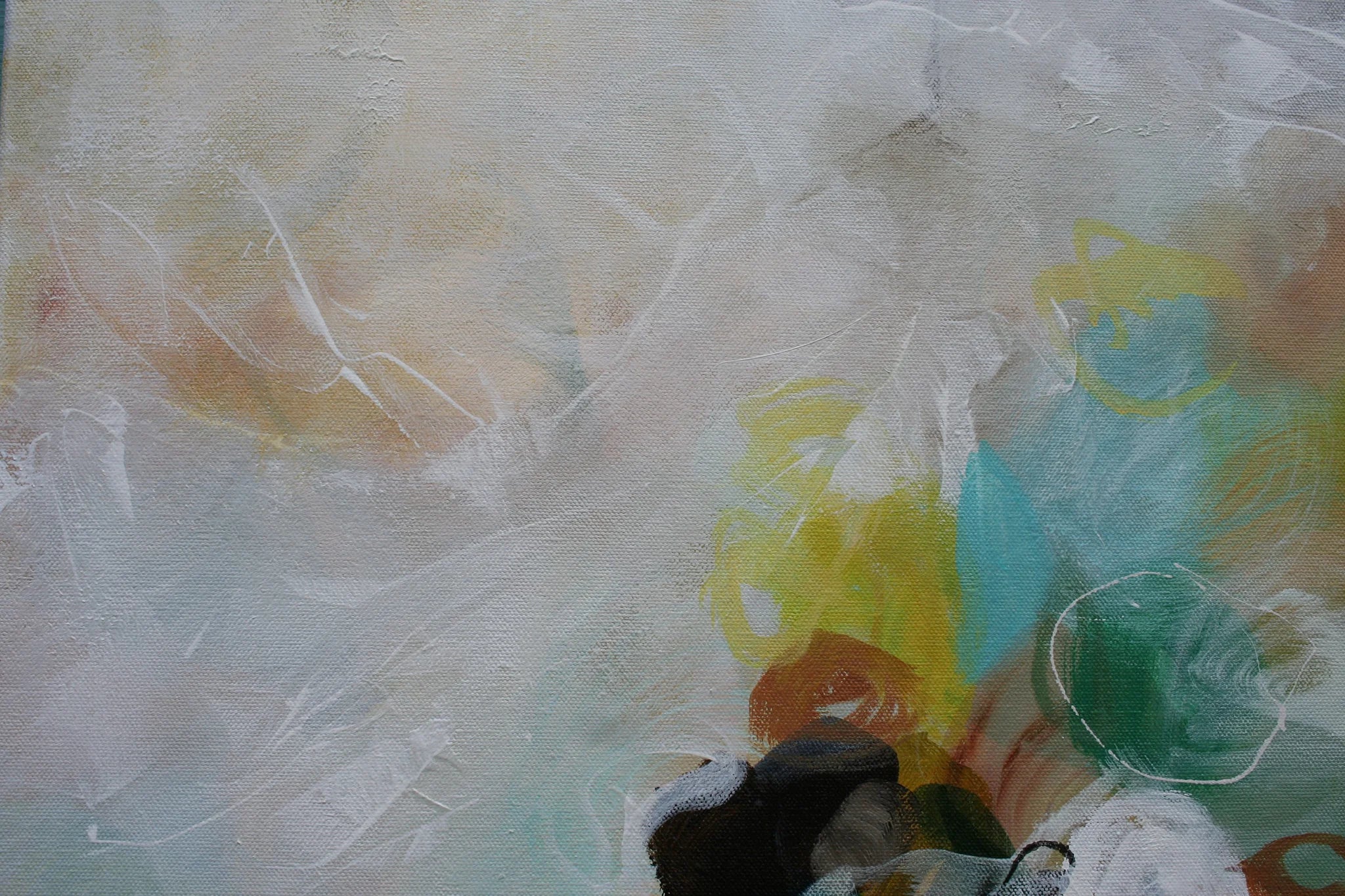 Abstract art with pastel colors on a textured surface