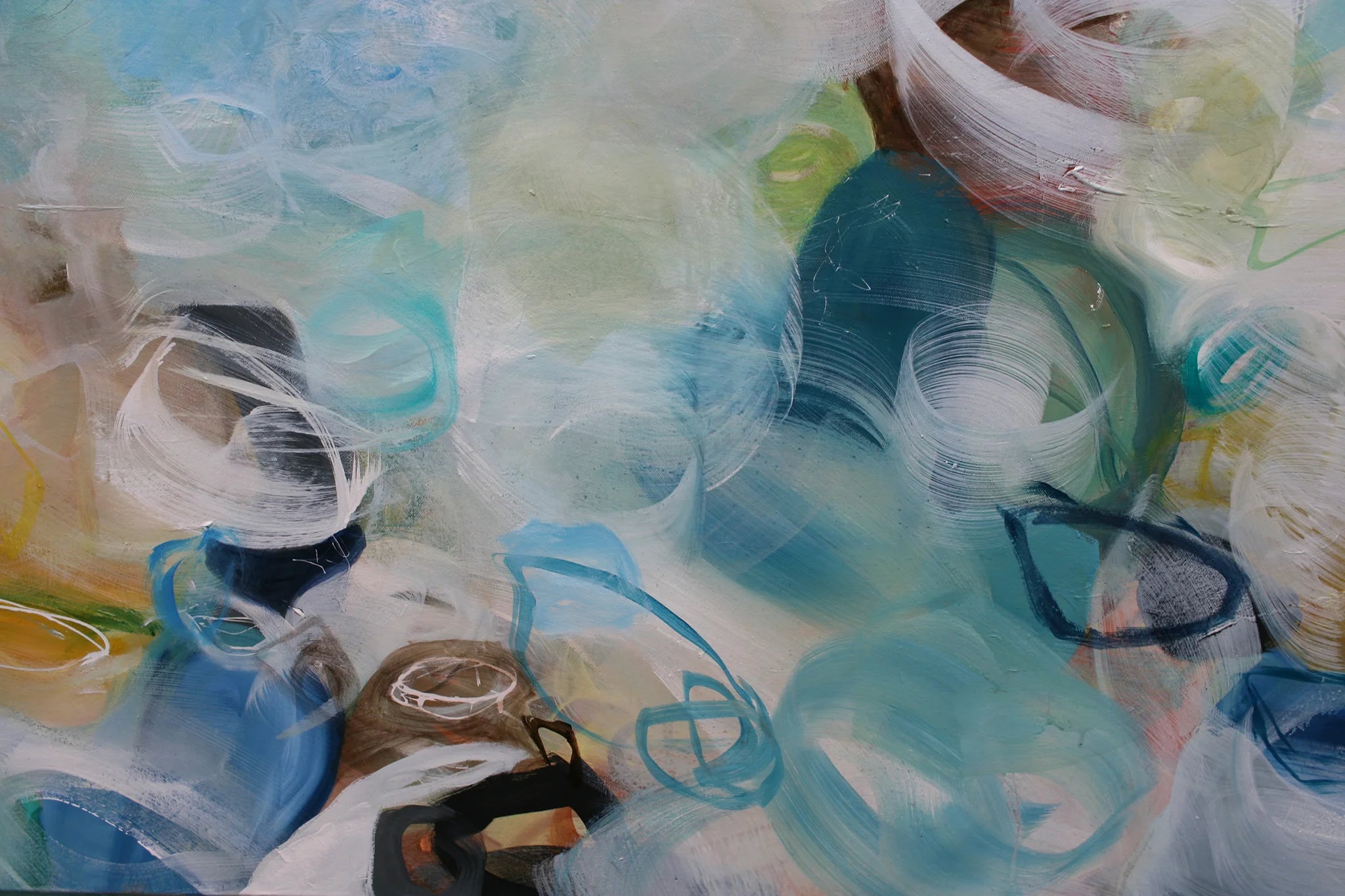 Close-up of colorful ribbons and fabric with a blurred background