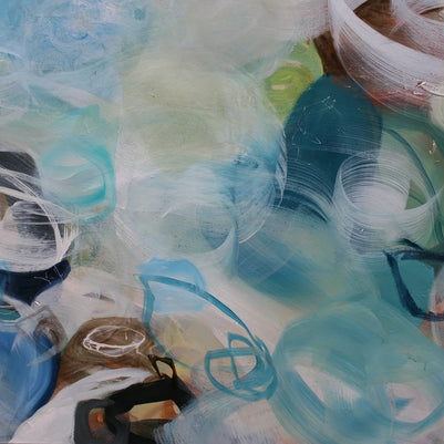 Close-up of colorful ribbons and fabric with a blurred background