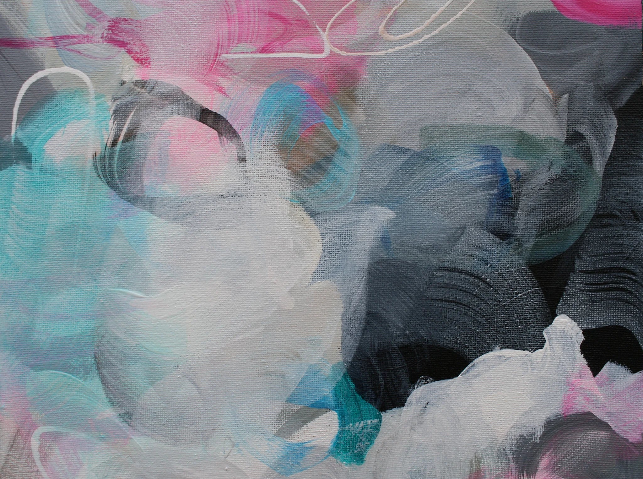 Abstract art with colorful brush strokes on a textured surface