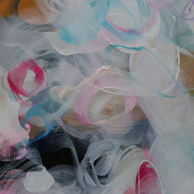 Abstract art with colorful brush strokes on a textured surface