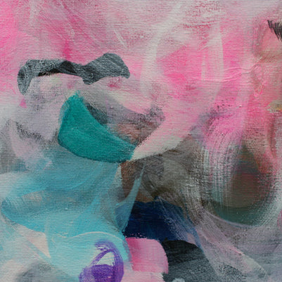 Abstract art with colorful brush strokes on a textured surface