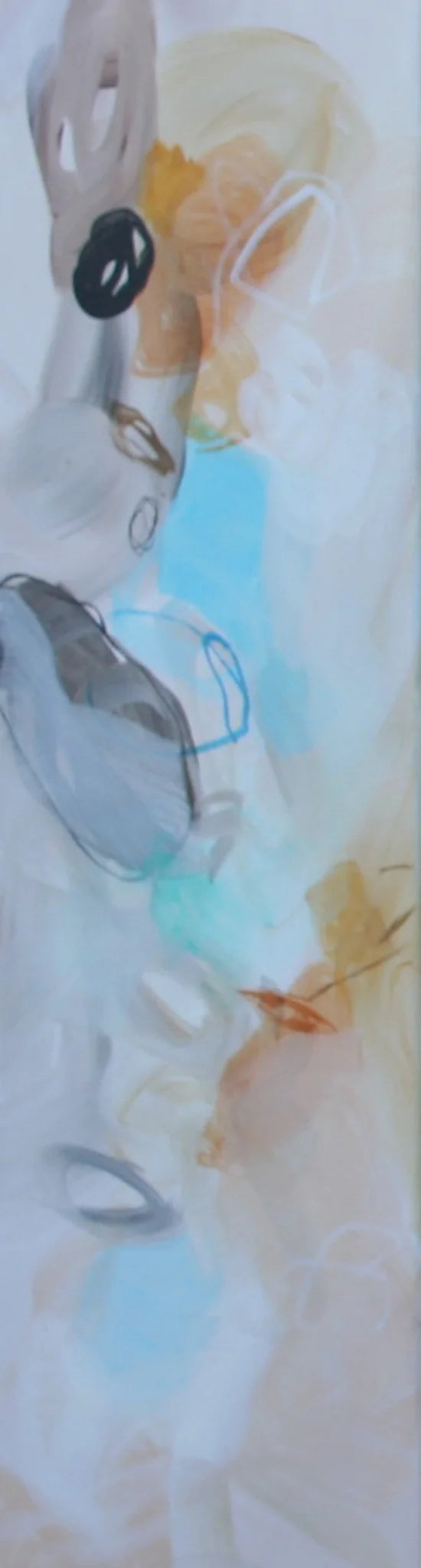 pastel multicoloured abstract 4 panel painting