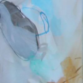 pastel multicoloured abstract 4 panel painting