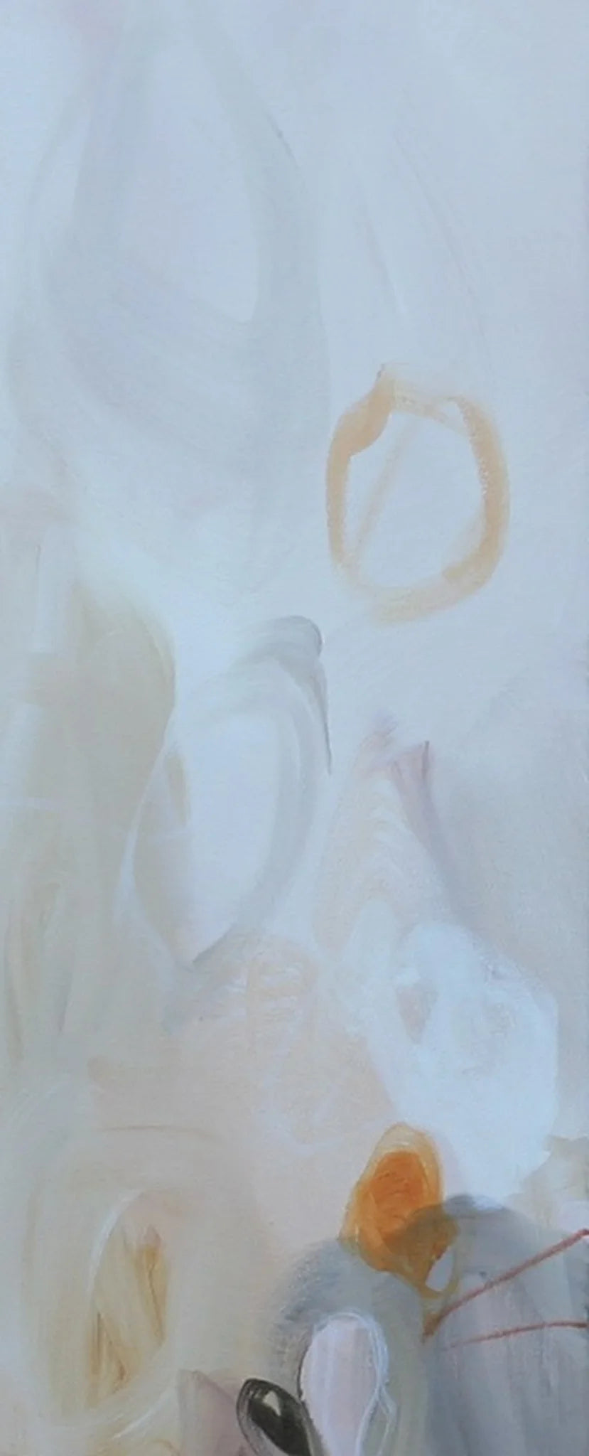 Abstract art with circular shapes and soft colors on a light background