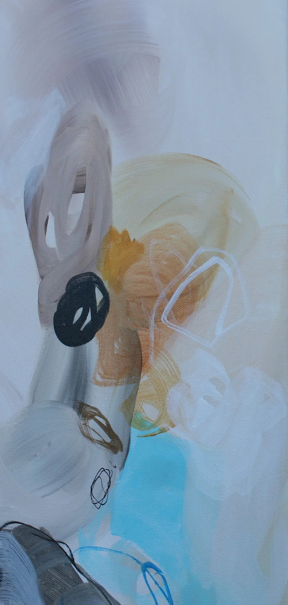 pastel multicoloured abstract 4 panel painting