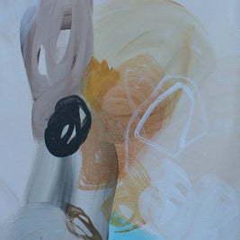 pastel multicoloured abstract 4 panel painting