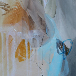 Abstract artwork with a blend of colors and shapes