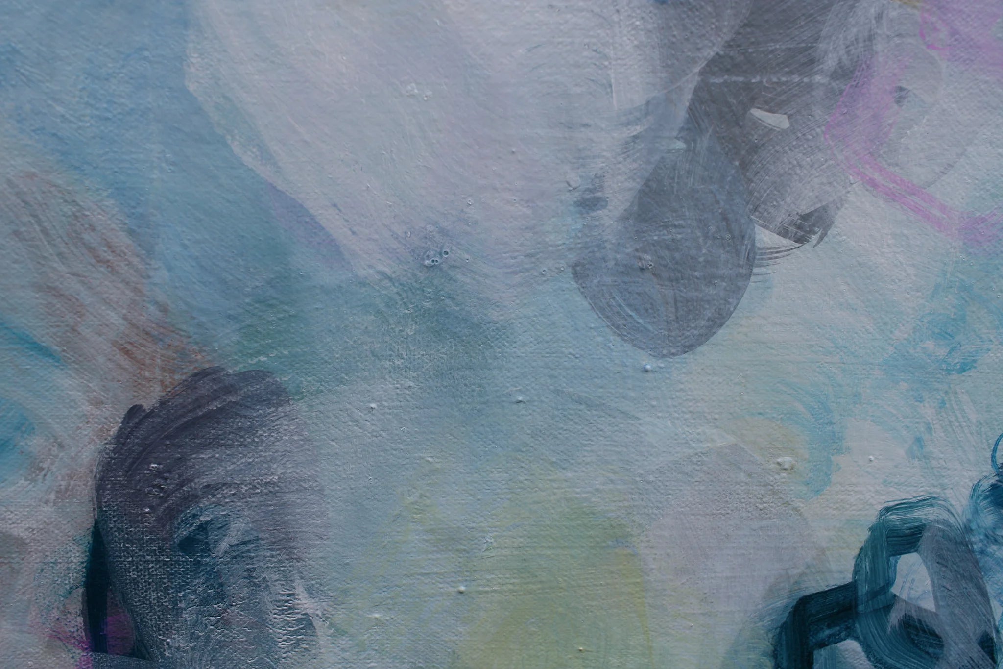 Abstract art with colorful brush strokes on a textured surface