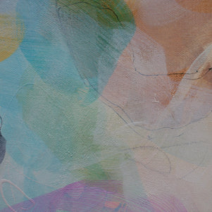 Abstract watercolor painting with soft pastel colors