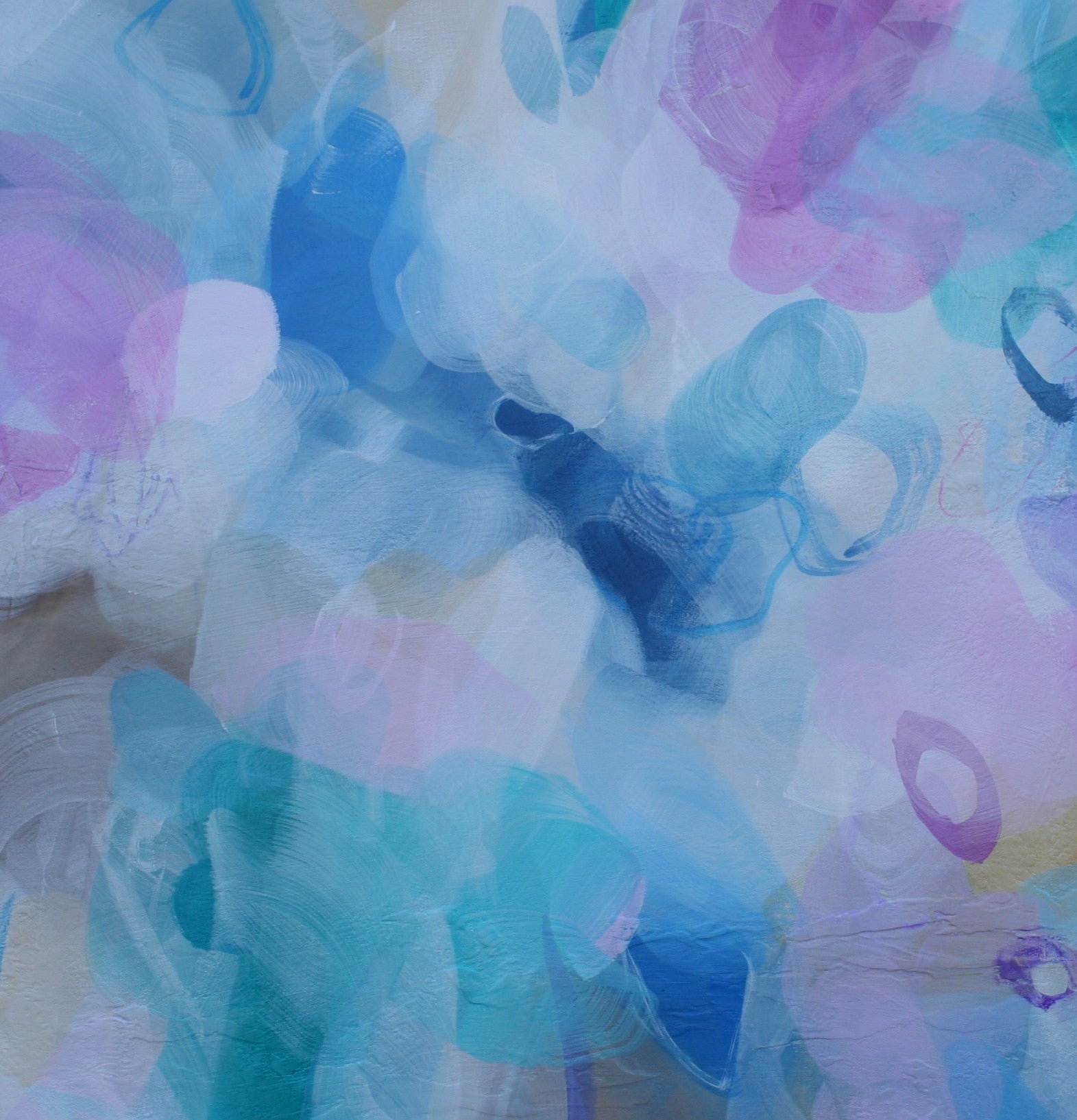 Colorful abstract pattern with pastel shades on a white background