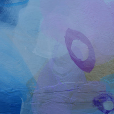 Abstract art with colorful shapes and patterns on a textured surface
