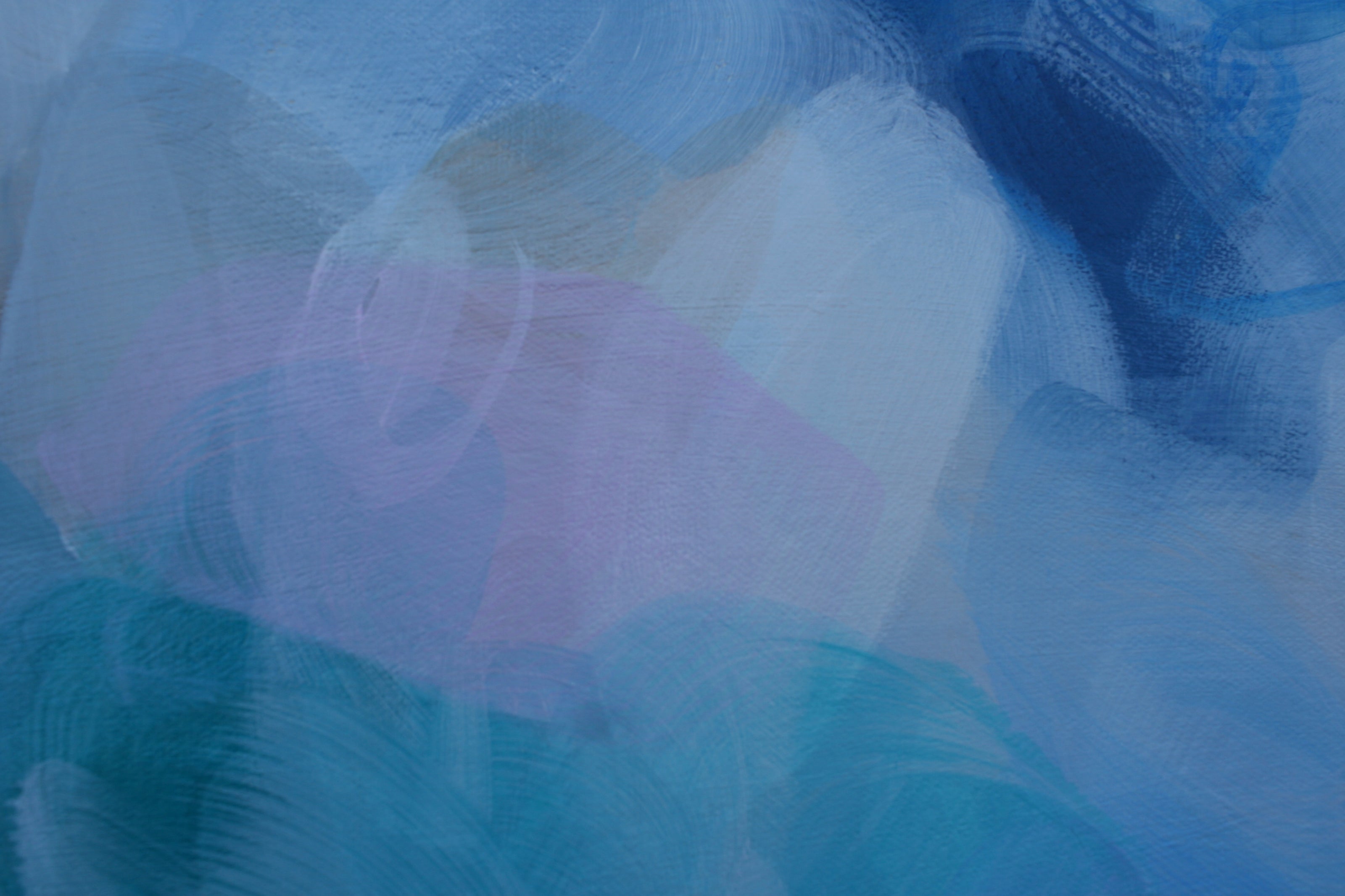 Abstract art with blue, pink, and white colors