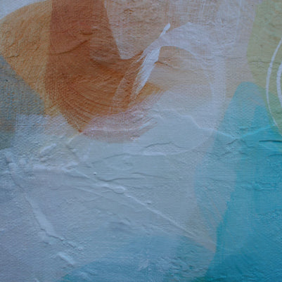 Abstract art with textured brush strokes in a variety of colors