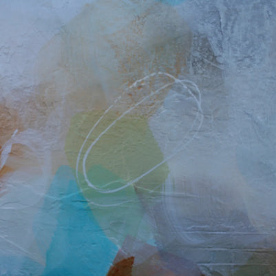 Abstract art with soft pastel colors on a textured surface