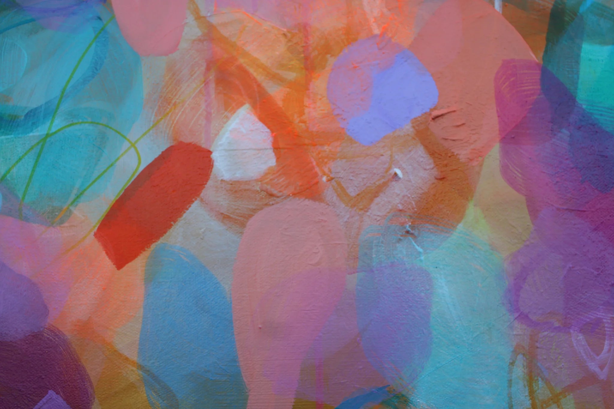 Abstract art with colorful shapes and strokes