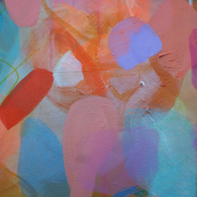 Abstract art with colorful shapes and strokes