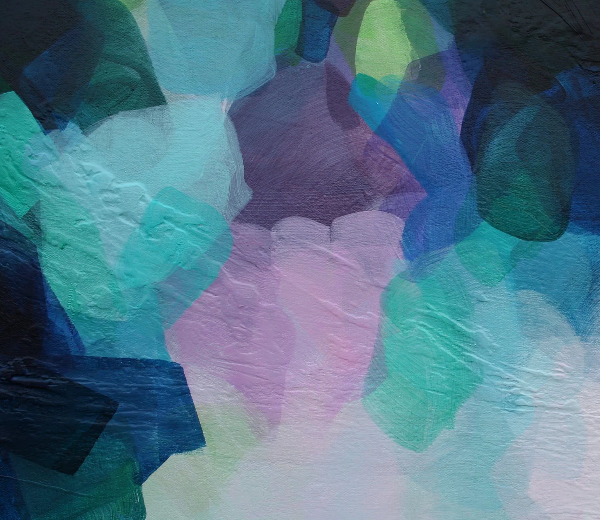 Abstract art with colorful, textured brush strokes