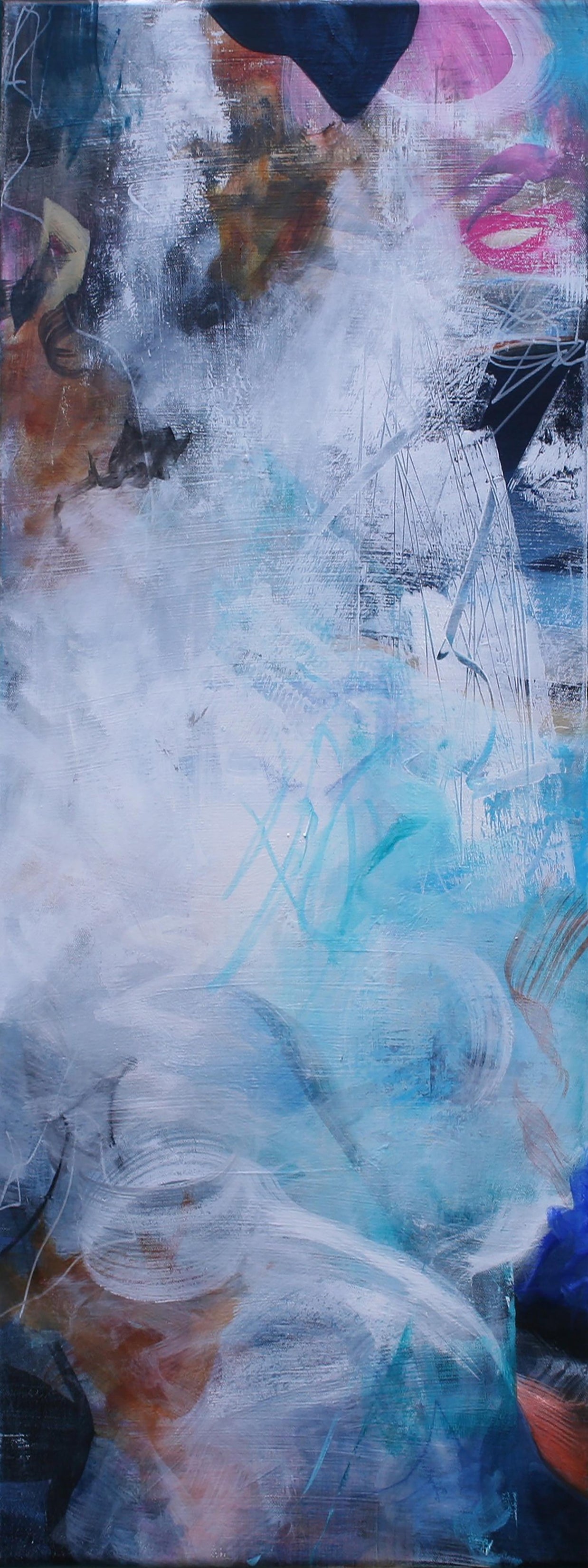 Soft Whispers Triptych - Original Painting by Susan Wooler