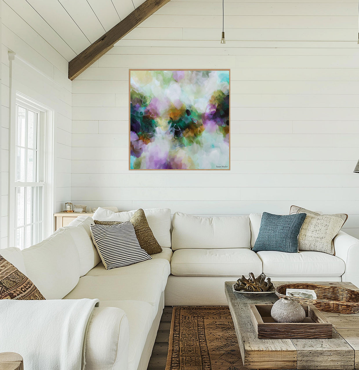 Whispers in the Forest- Framed Canas Print By Susan Wooler