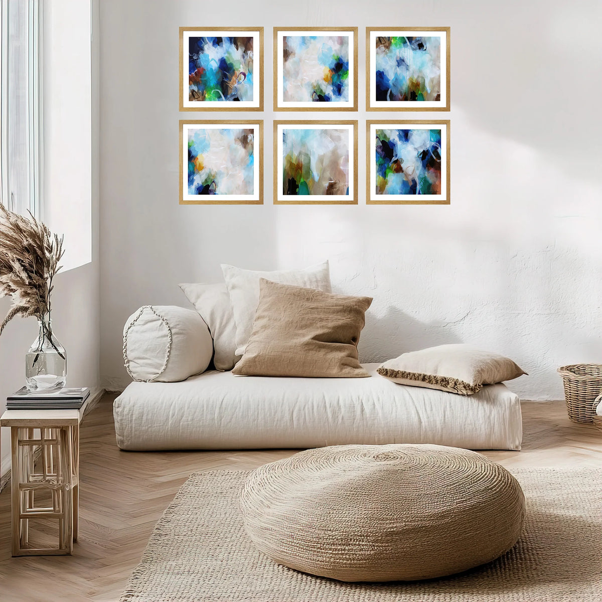 Set of Six Mini Art Prints - Sea Mist