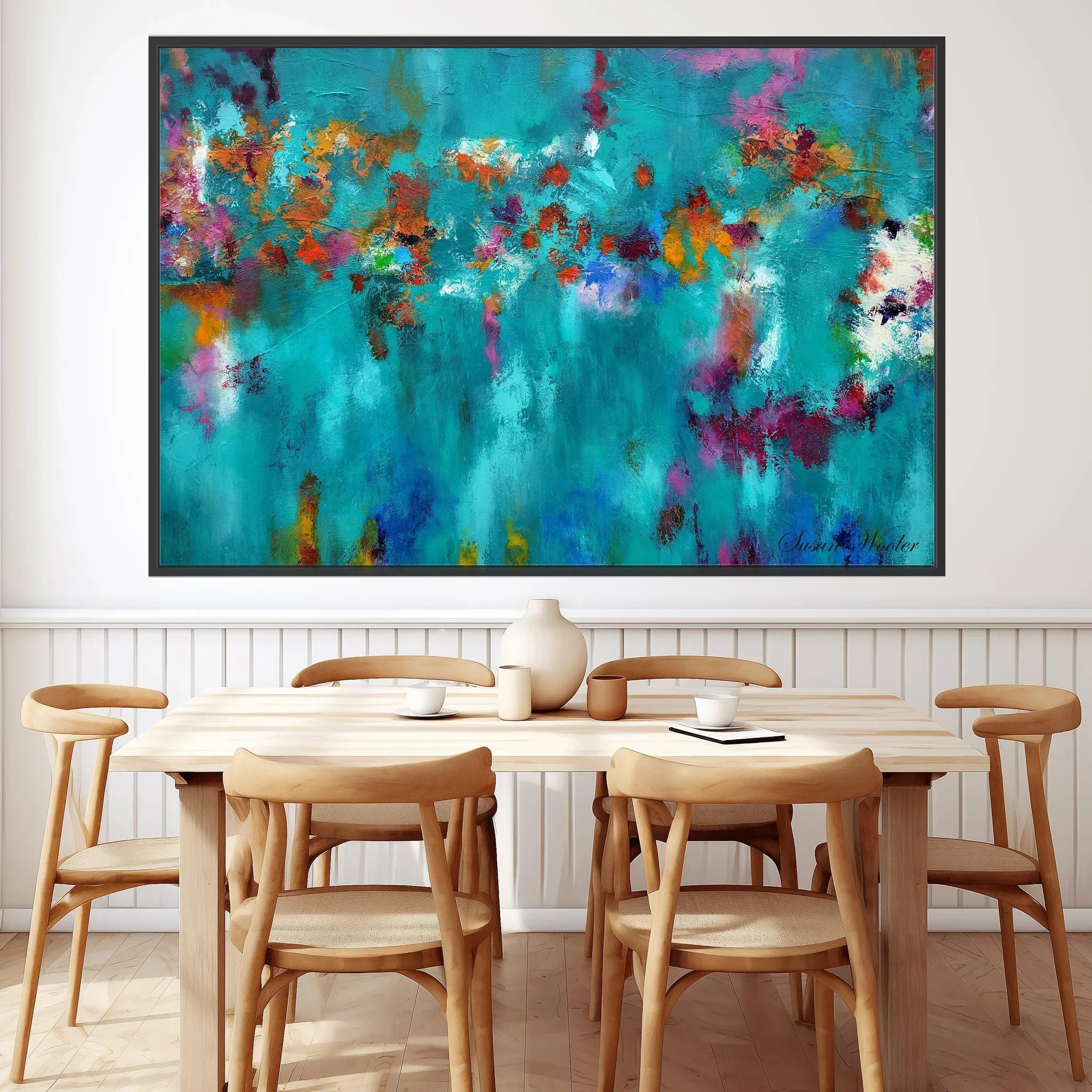 Where the Ridge Meets the Deep - Framed Canvas Print by Susan Wooler