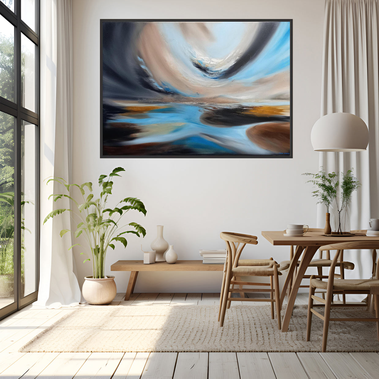 Stillness in the Drift - Framed Canvas Print by Susan Wooler
