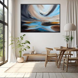 Stillness in the Drift - Framed Canvas Print by Susan Wooler