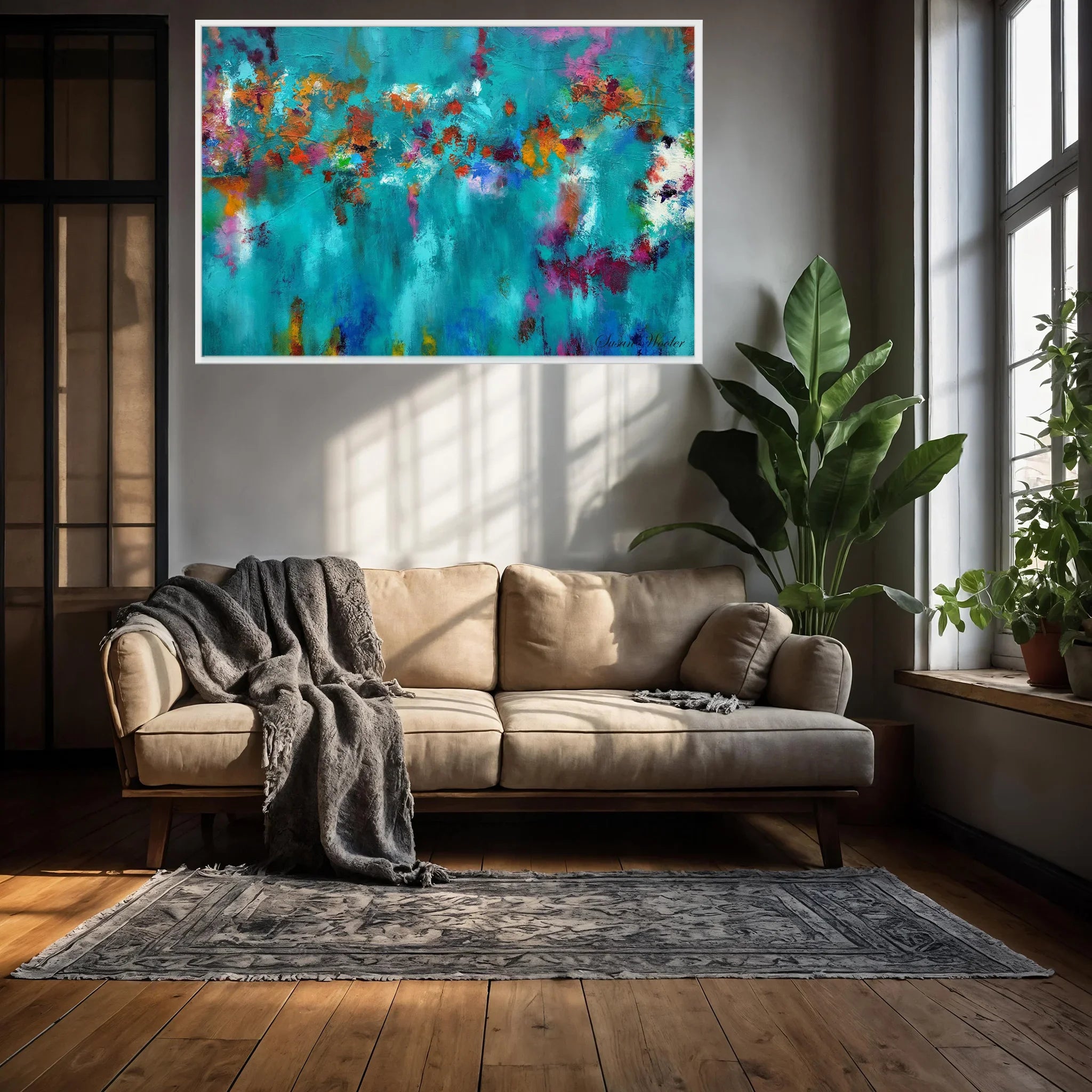 Where the Ridge Meets the Deep - Framed Canvas Print by Susan Wooler