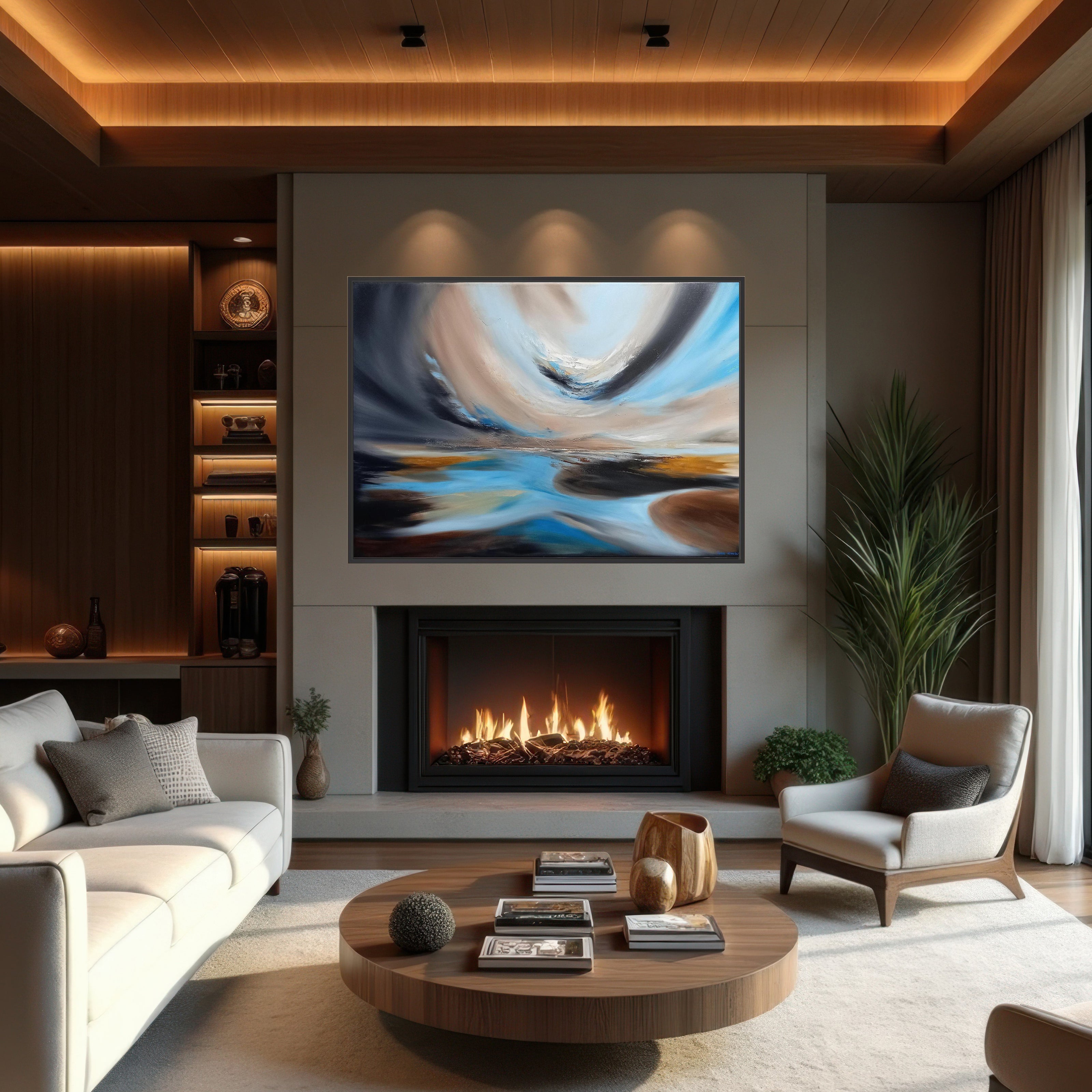 Stillness in the Drift - Framed Canvas Print by Susan Wooler