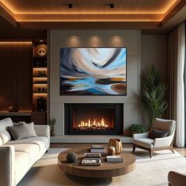 Stillness in the Drift - Framed Canvas Print by Susan Wooler