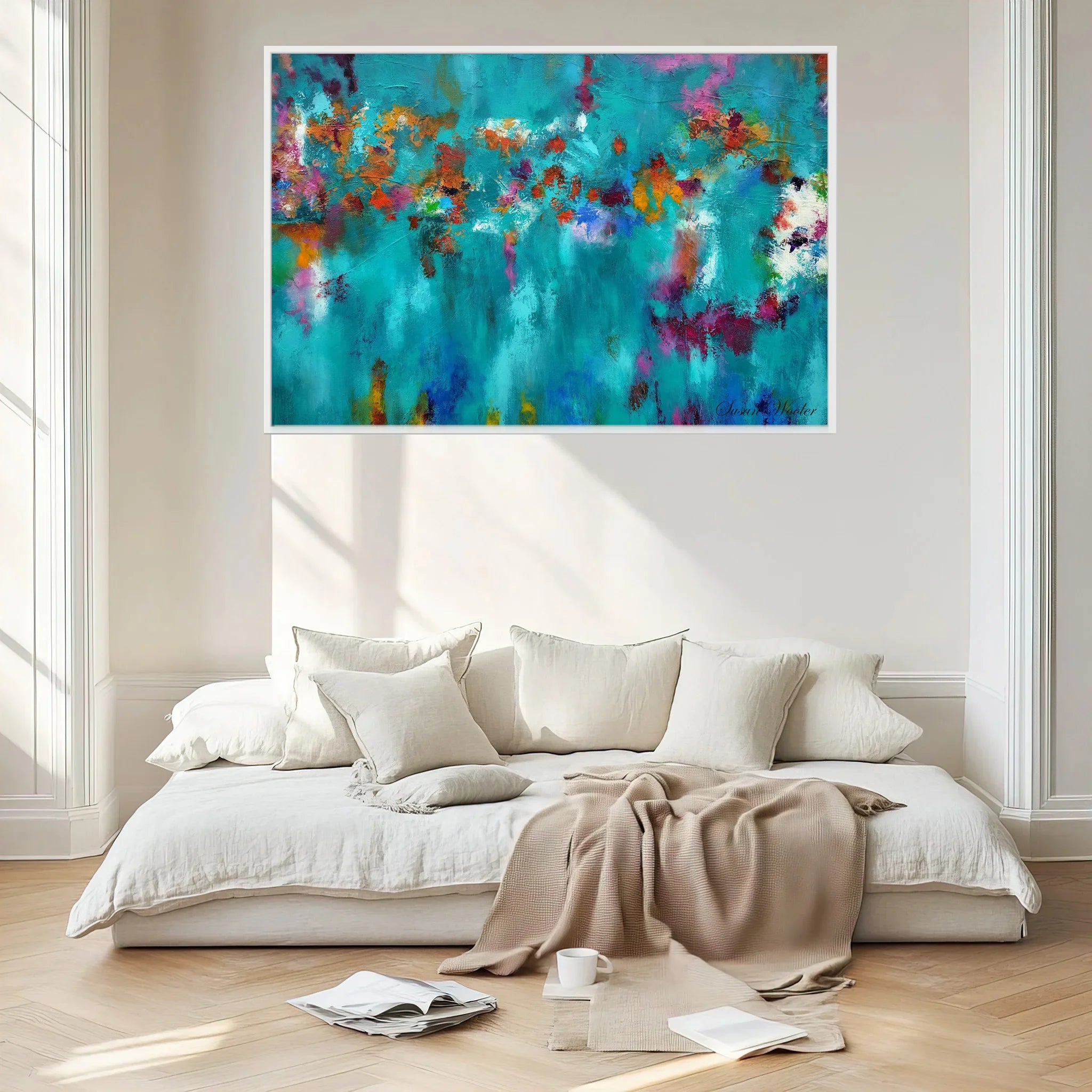 Where the Ridge Meets the Deep - Framed Canvas Print by Susan Wooler