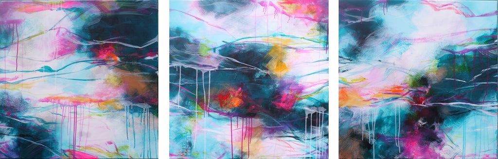 Coming Back Home Triptych - Original Painting by Susan Wooler