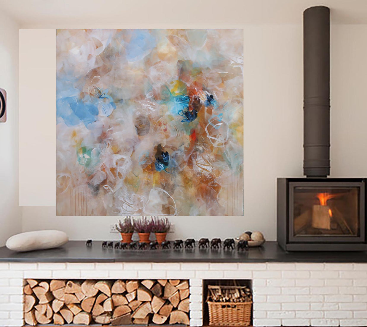 Sound of the raindrops - Original Painting by Susan Wooler