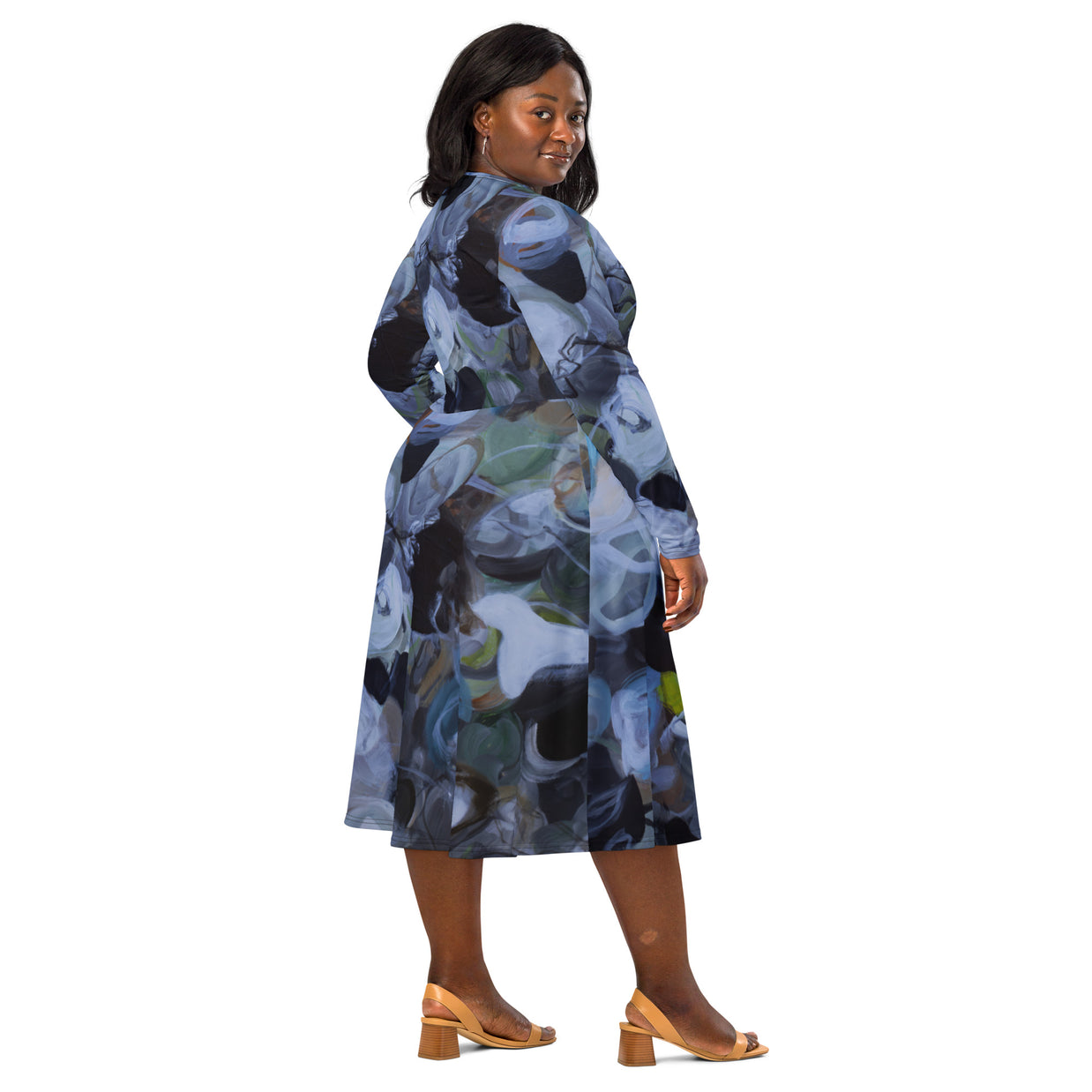 Long Sleeve Midi Dress - Noir Edit Collection